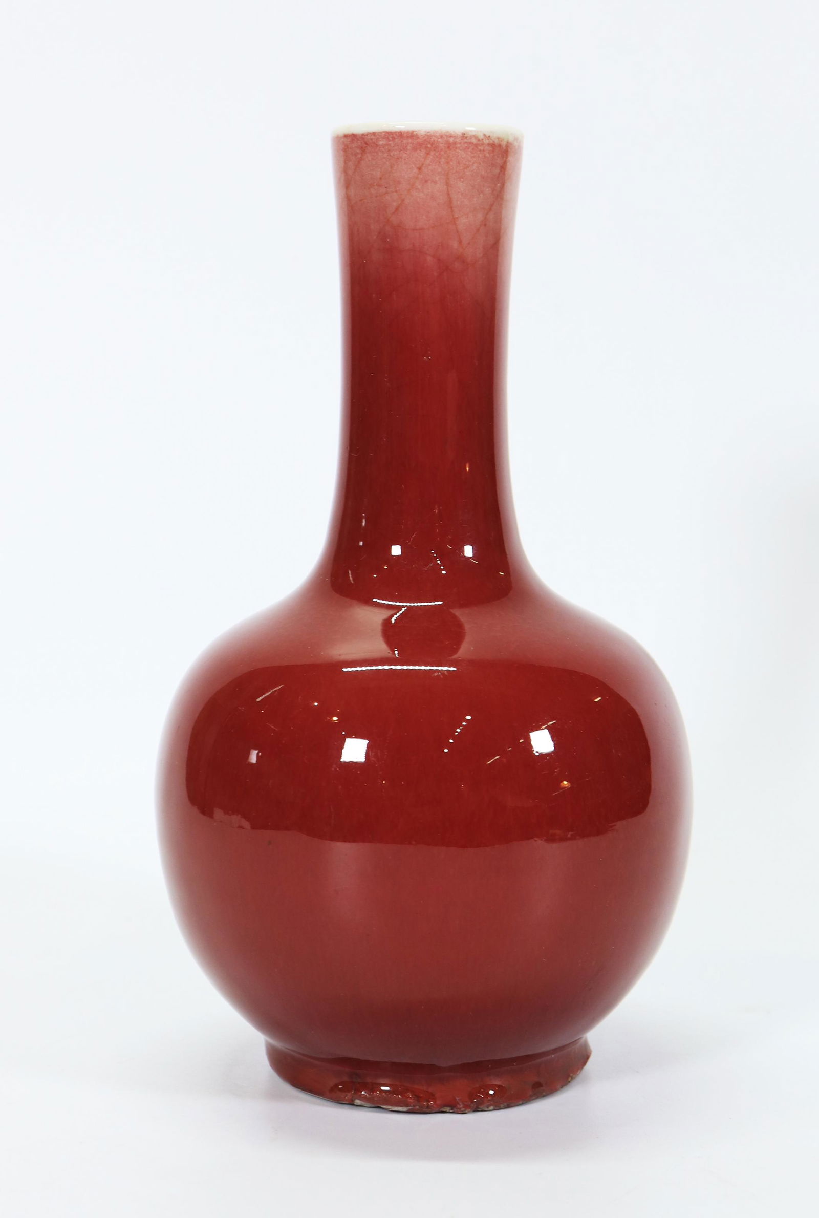 Chinese 19th C Small Langyao Porcelain Vase (1 of 5)