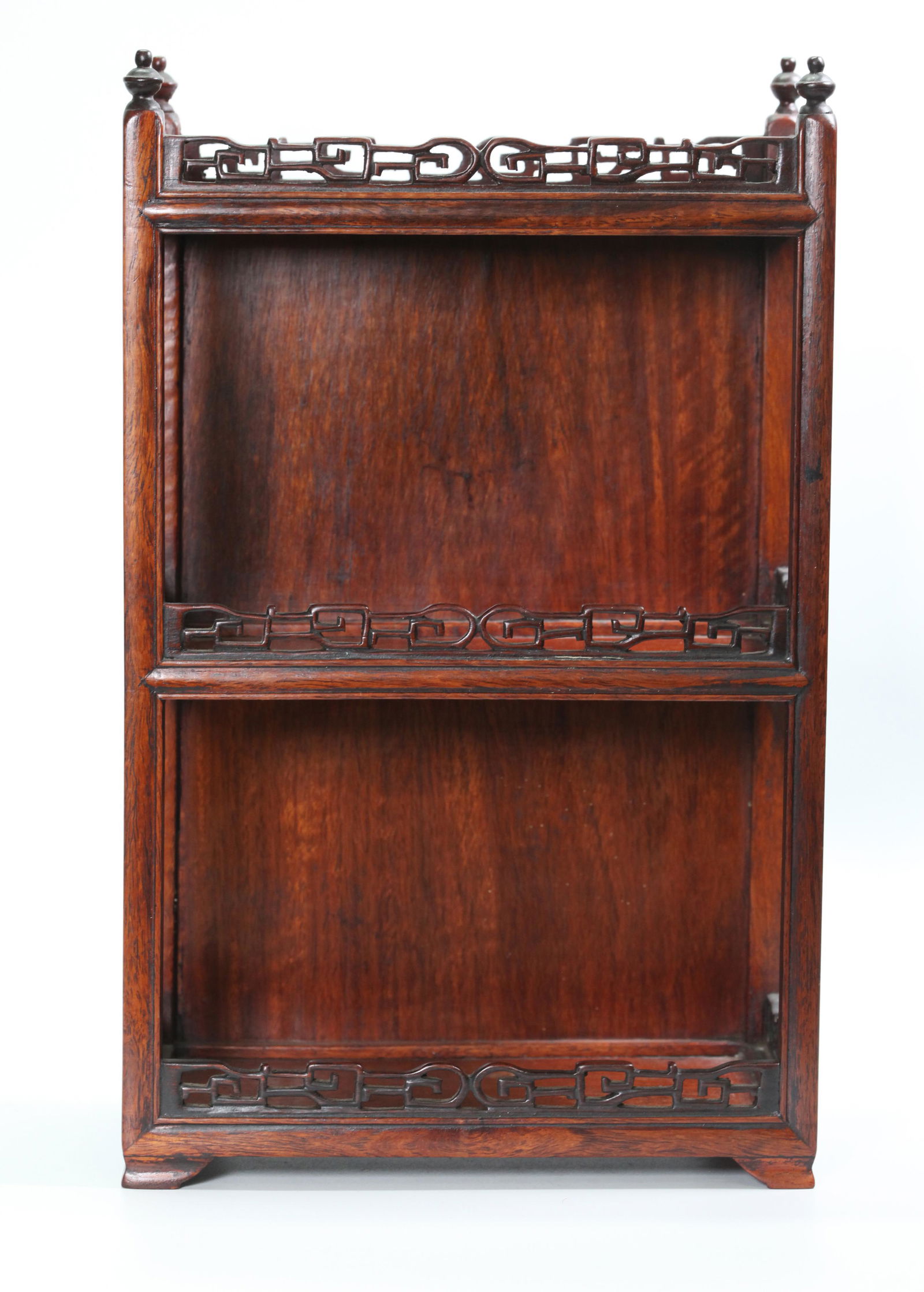 Chinese Yellow Hard Wood 3 Shelf Miniature Cabinet (1 of 5)