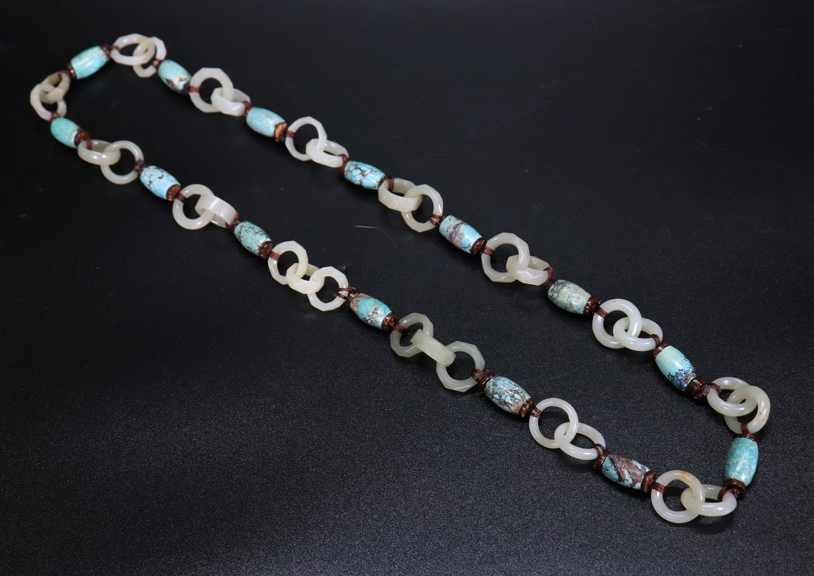 14 Chinese Qing White Jade Earrings in Necklace (1 of 6)