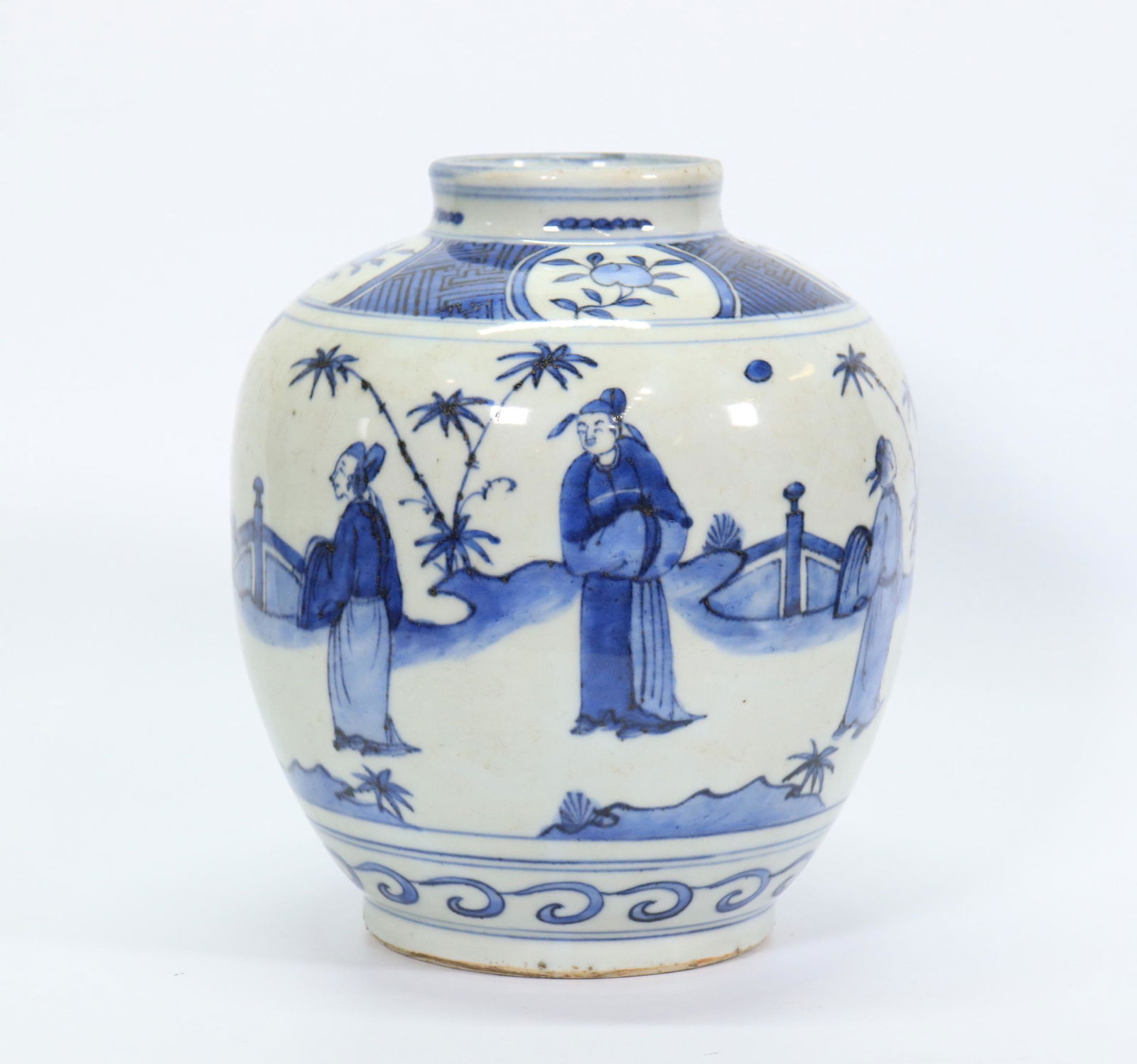 Chinese Ming Blue & White Porcelain Jar (1 of 5)