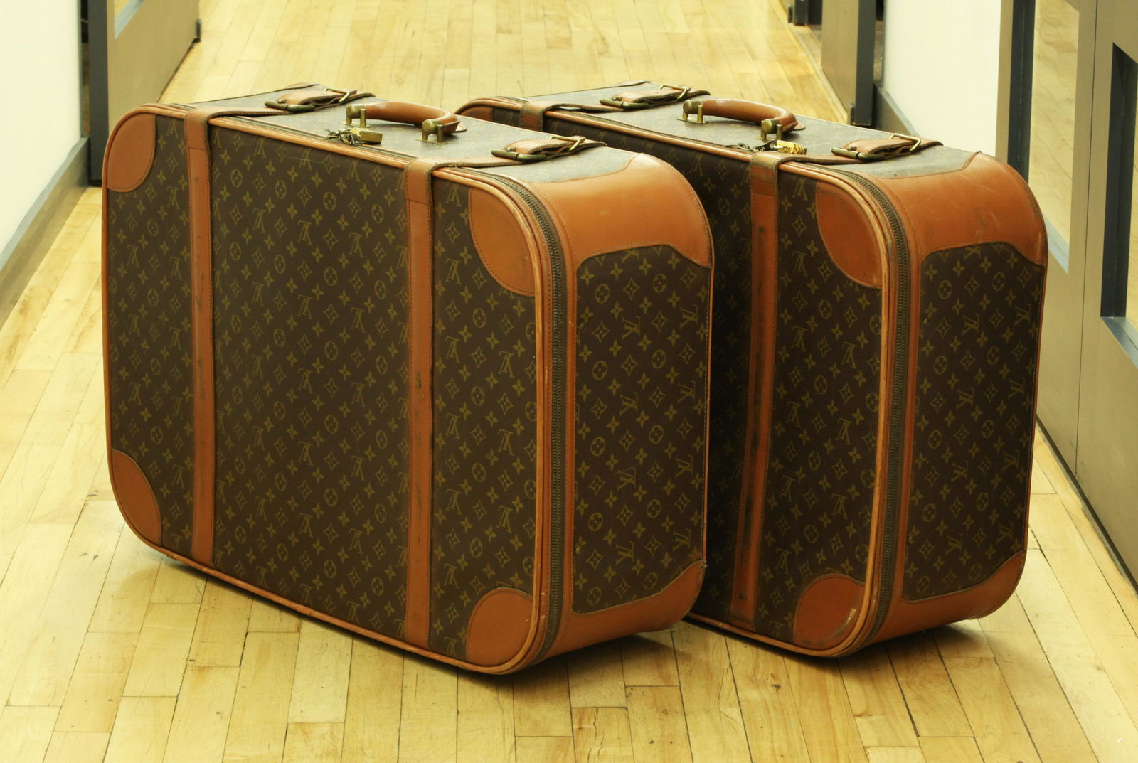 2 Louis Vuitton Monogram Soft Luggage Circa 1970's (1 of 10)