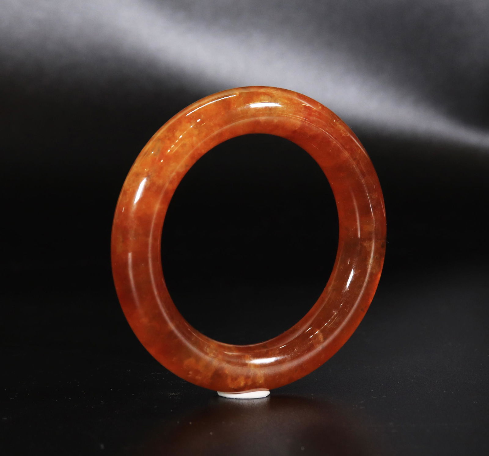 Fine Chinese Russet Jadeite Rounded Bangle (1 of 5)