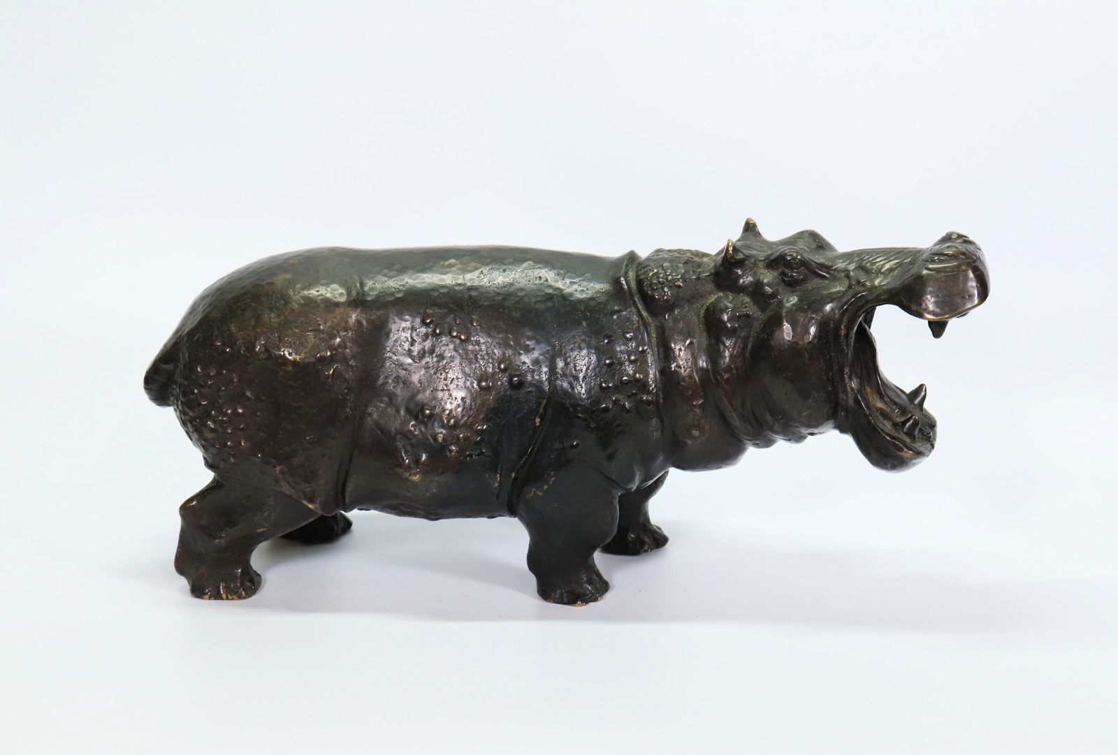 Hippopotamus Bronze Animal Sculpture (1 of 5)