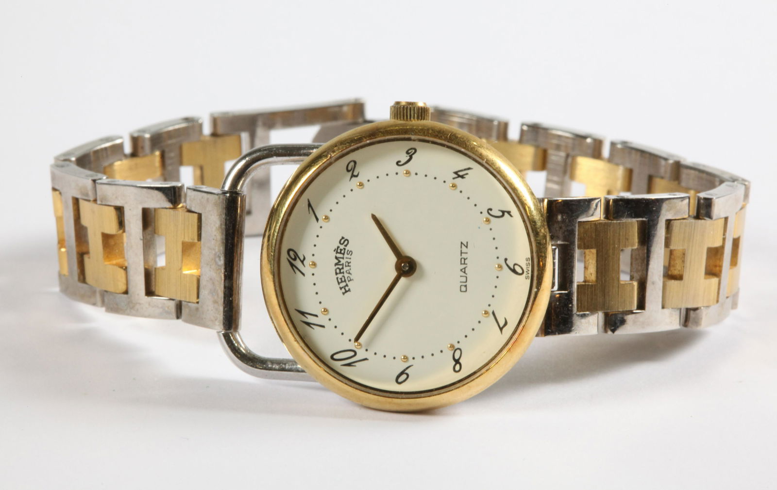 "Hermes Paris" Quartz Lady's Watch, "H" Link Band (1 of 5)