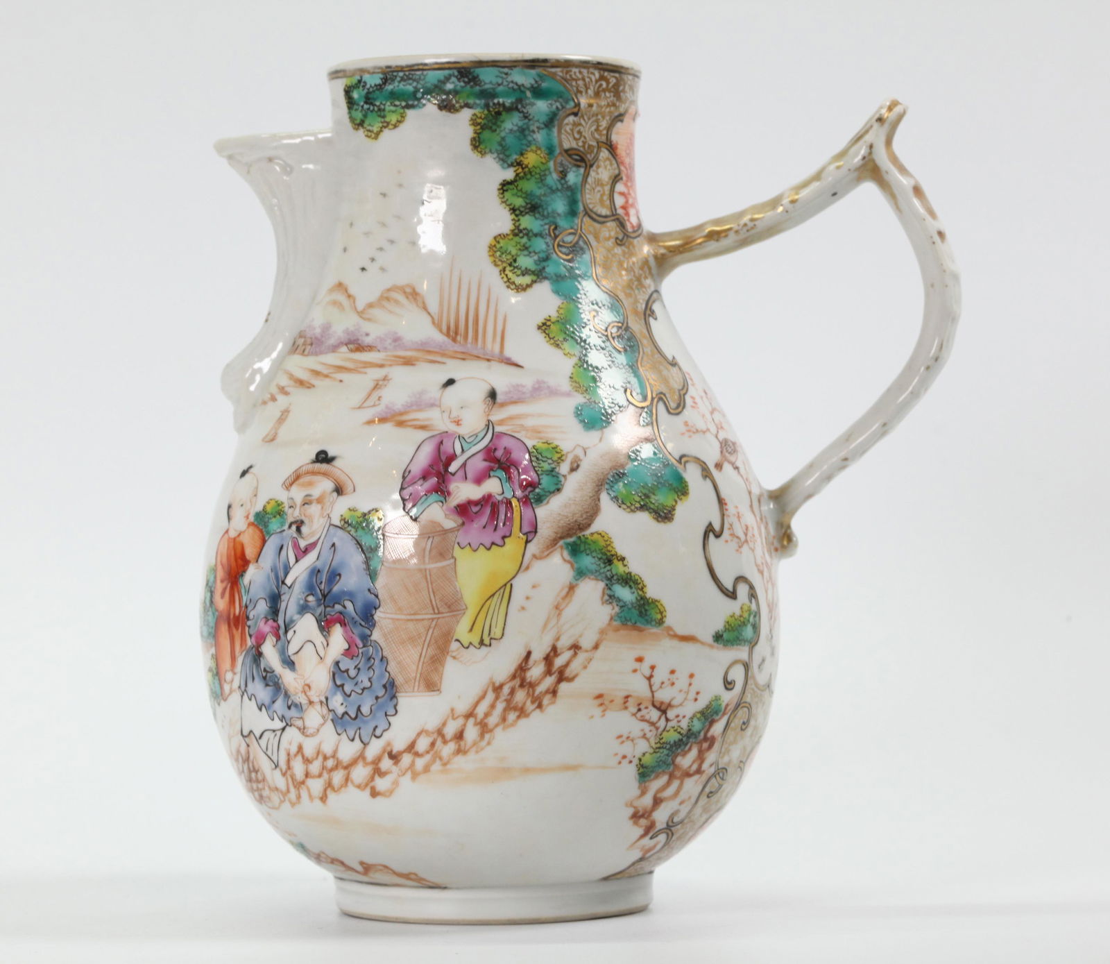 Chinese 18C Famille Rose Export Porcelain Pitcher (1 of 5)