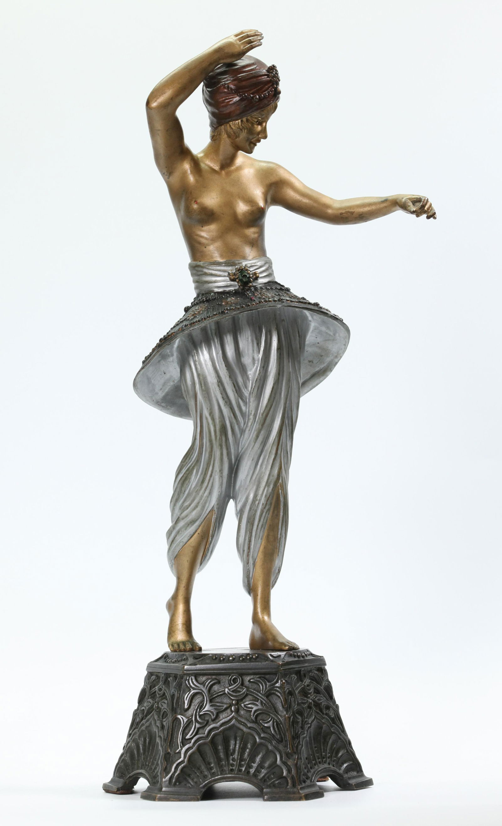 Rare Pierre Le Faguays Cold Painted Bronze Dancer (1 of 7)