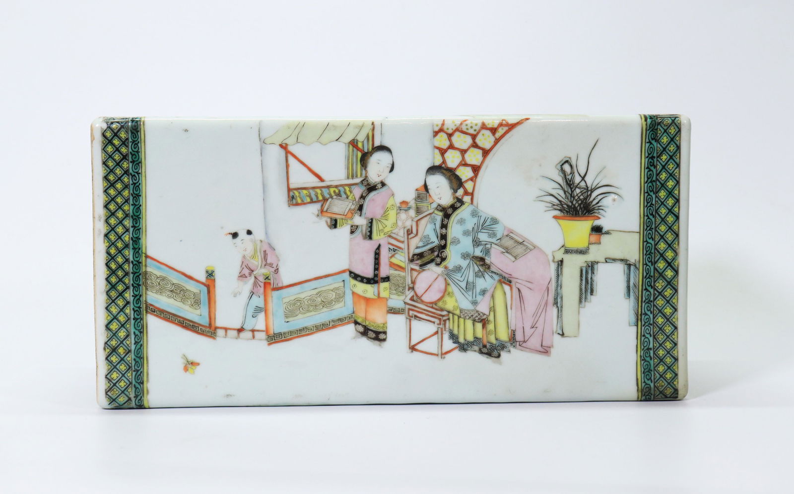 Chinese Enameled Porcelain Brick Pillow (1 of 6)