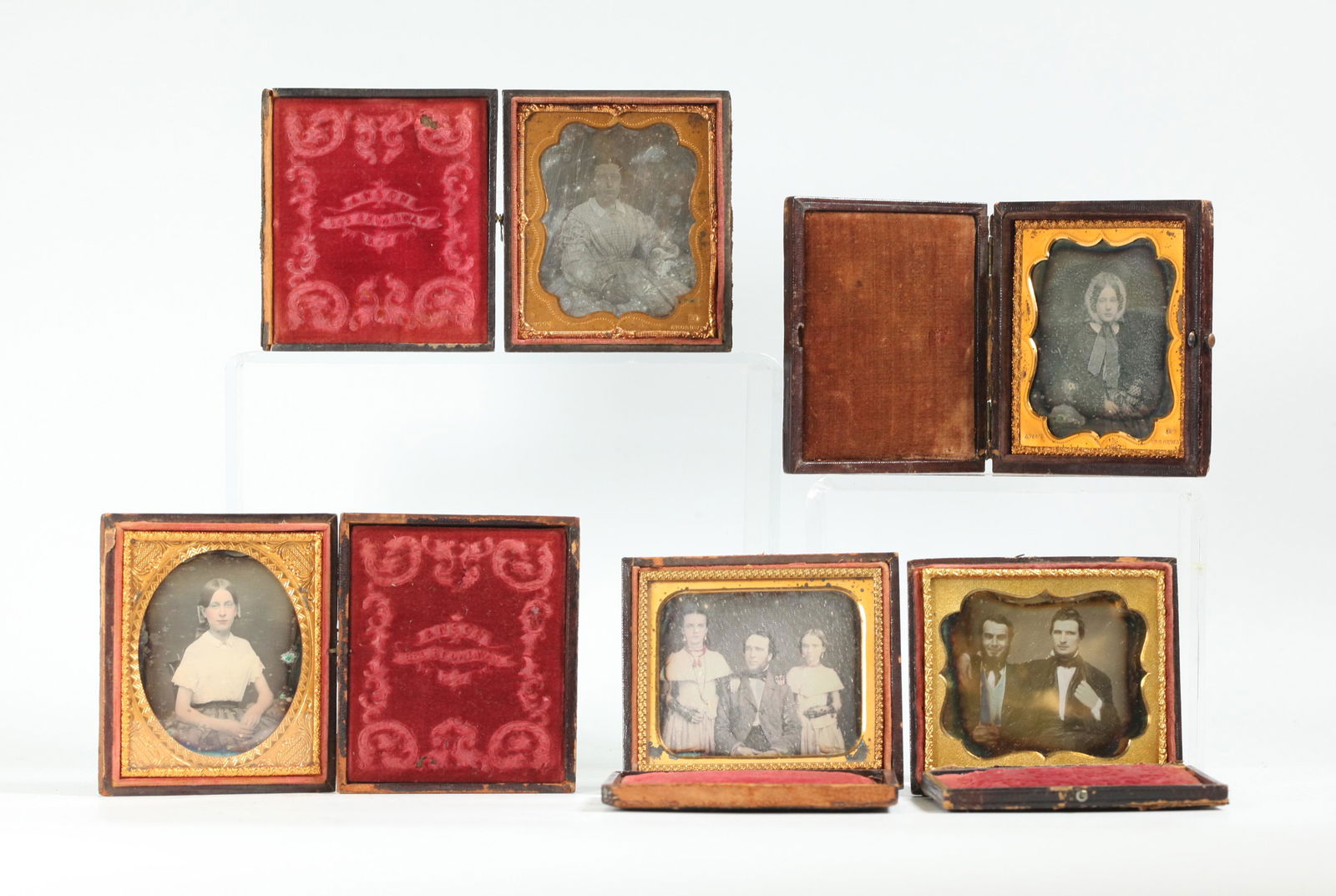 5 Unusual Mid 19th C Case Daguerreotype Photos (1 of 4)