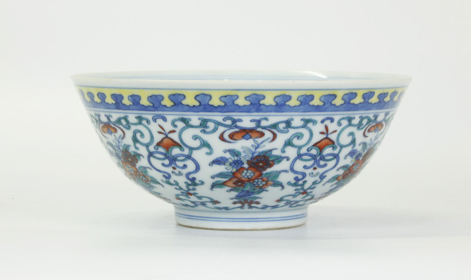 Chinese Doucai Enameled Porcelain Bowl (1 of 6)
