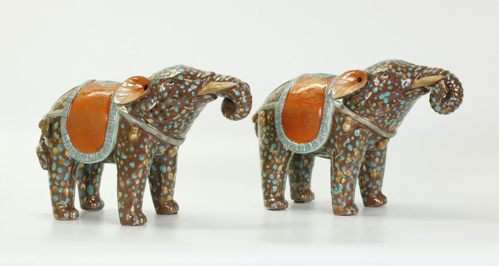Mirror Pr Chinese Enameled Porcelain Elephants (1 of 6)