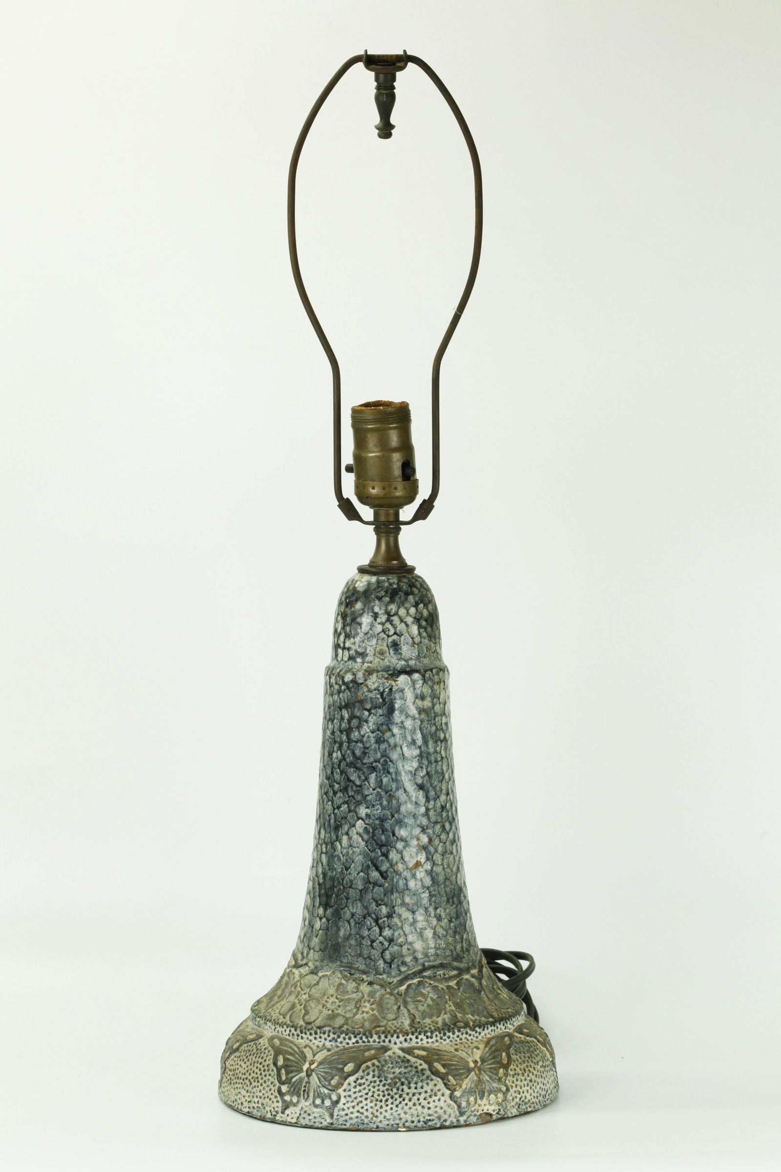 Vintage 1920's Painted Terra Cotta Lamp Base (1 of 5)