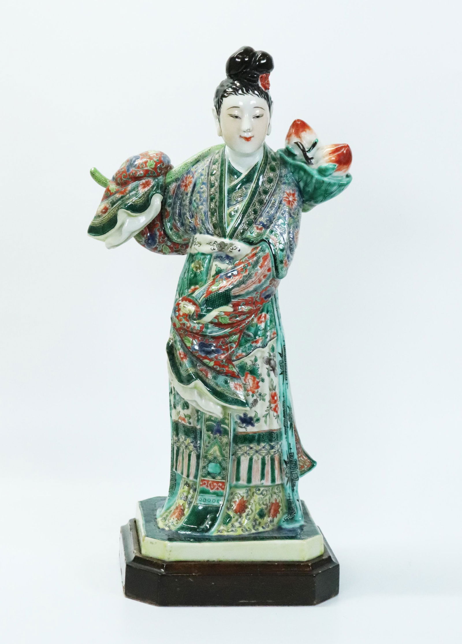 Chinese Famille Verte Porcelain Standing Magu (1 of 6)