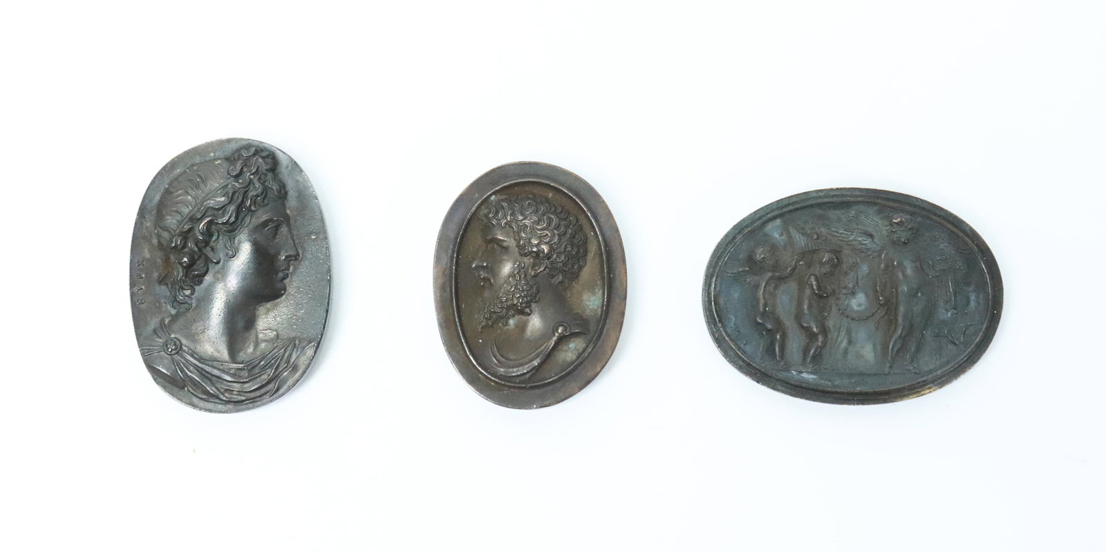 3 Rare Bronze Intaglio Gems; Tassie ca 1800 (1 of 6)