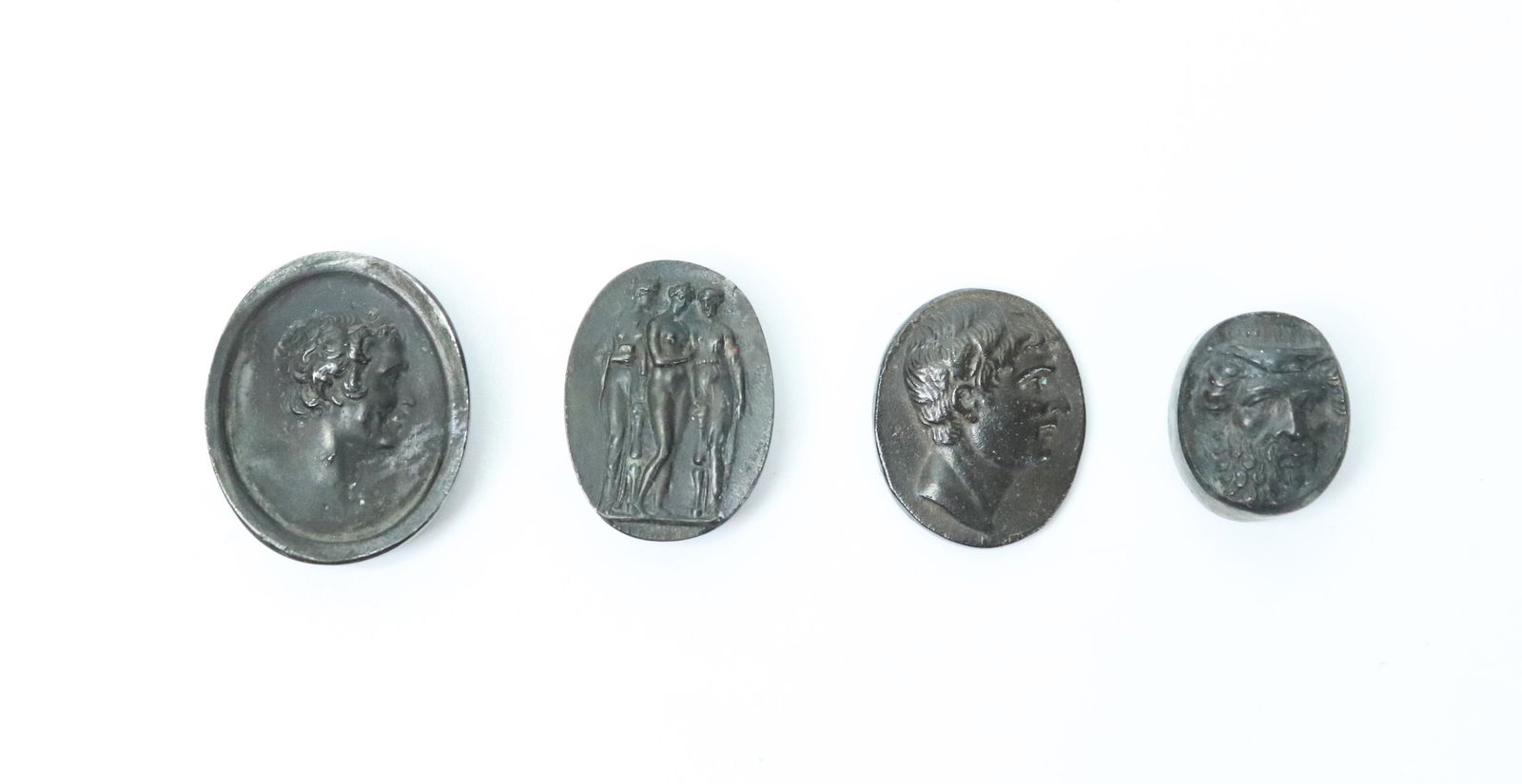 4 Rare Bronze Intaglio Tassie Gems ca 1800 (1 of 6)
