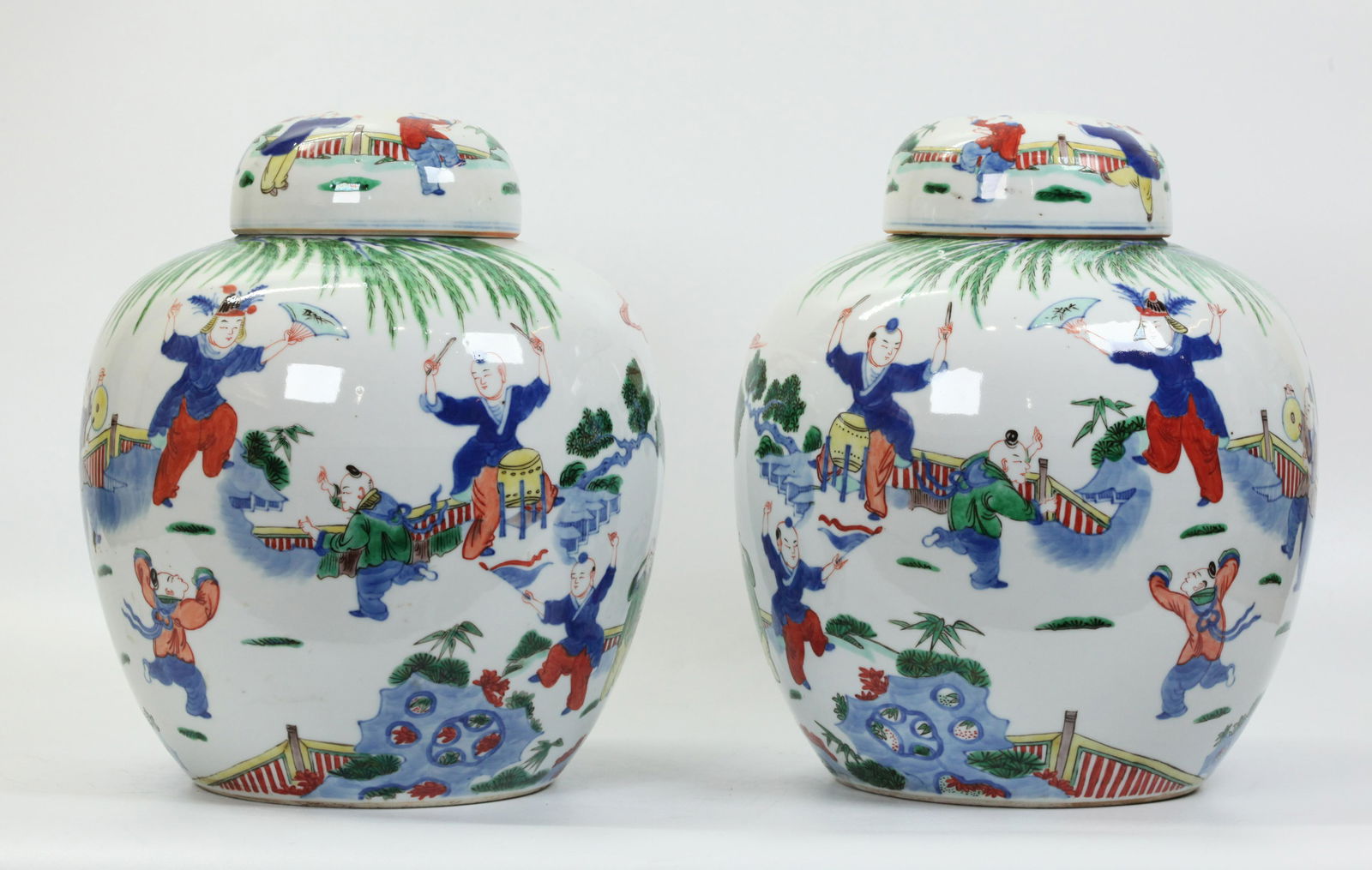 Mirror Pr Chinese Lg Wucai Porcelain Ginger Jars (1 of 6)
