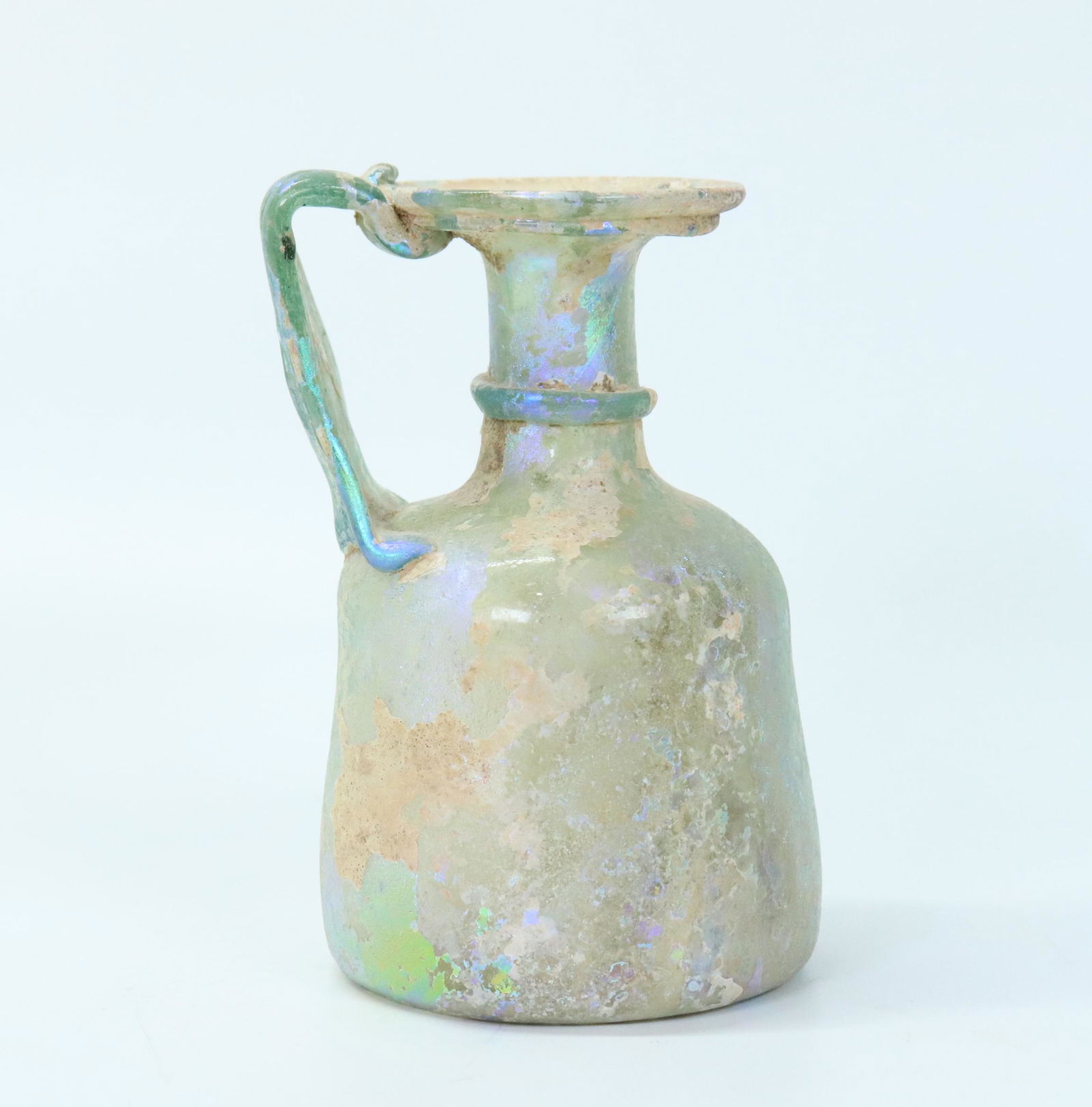 Roman Iridescent Blown Glass Jug ca 3rd Century (1 of 5)