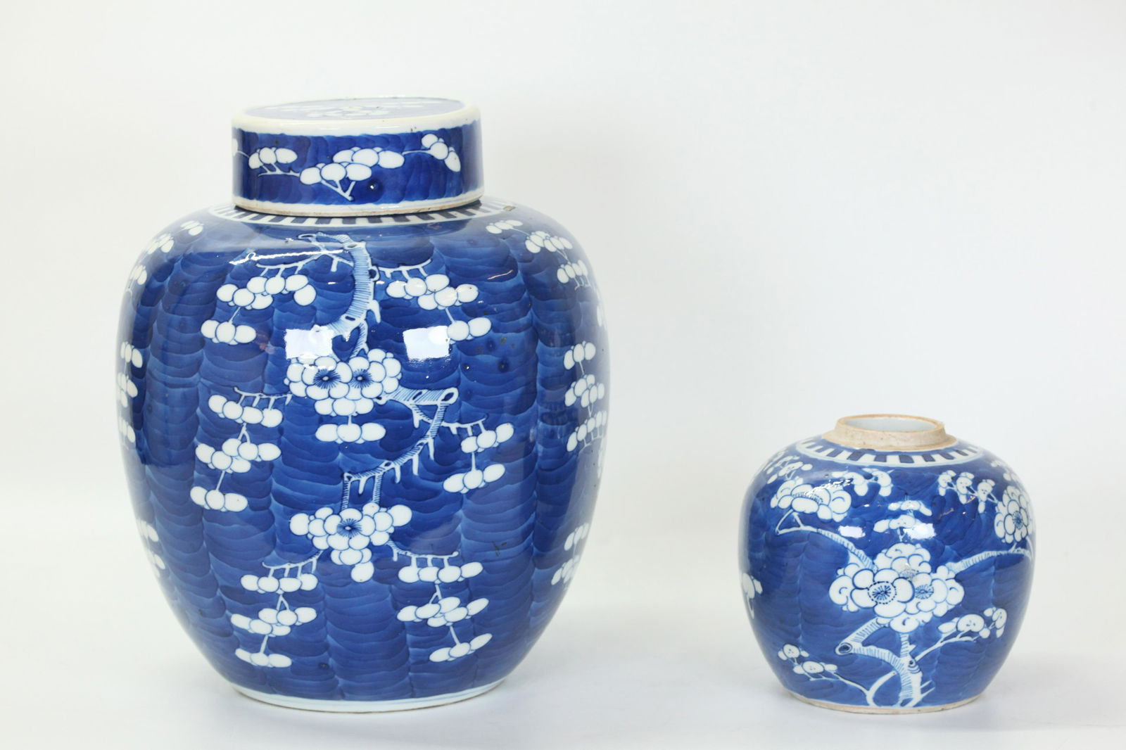 2 Chinese Blue & White Porcelain Hawthorn Tea Jars (1 of 5)