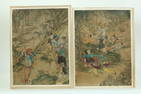 2 Chinese Silk Paintings; Travelers & Bandits