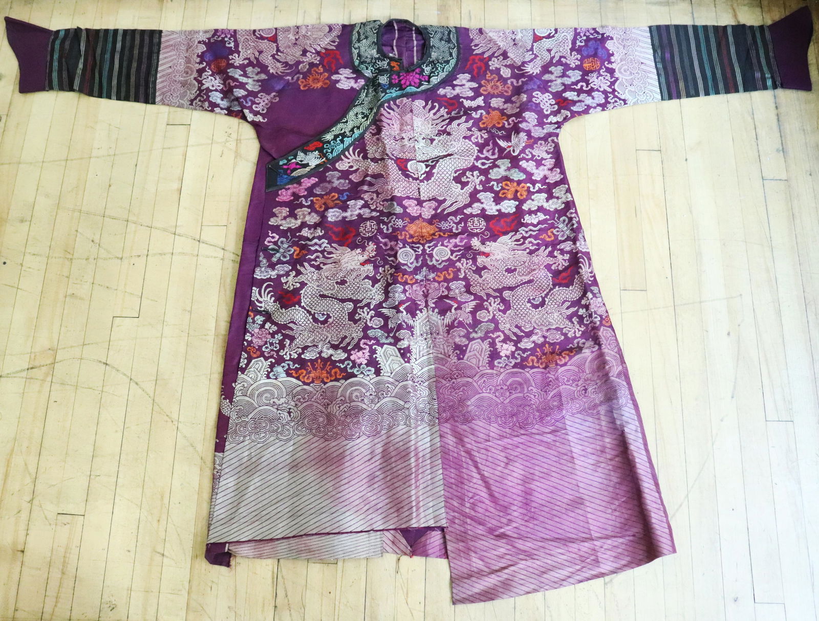 Chinese Brocade Qing Dynasty Summer Dragon Robe (1 of 10)