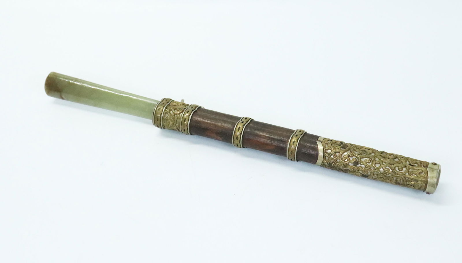 Chinese Jade Handled Knife & Chopstick Holder (1 of 5)
