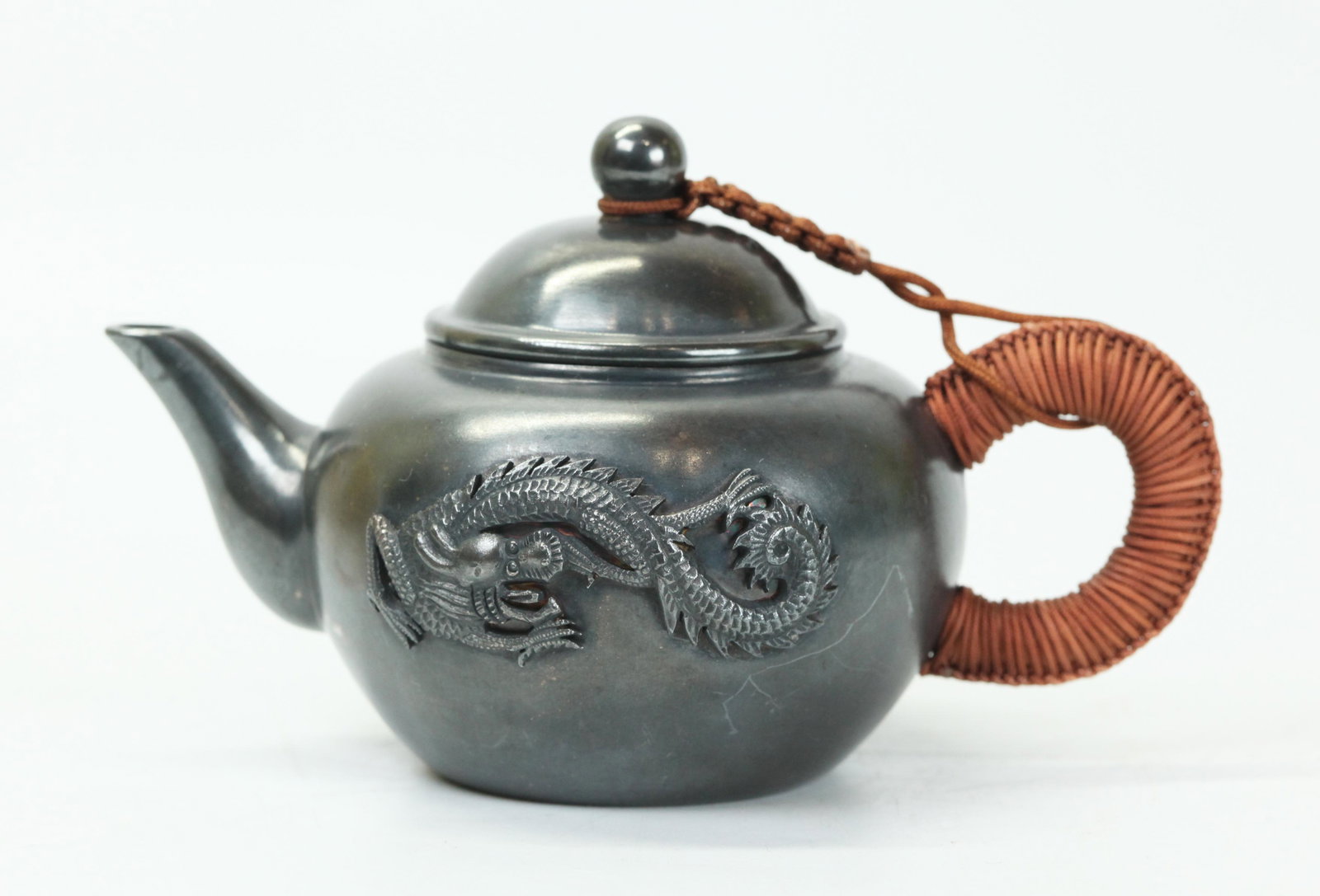 Chinese 99.9% Silver Small Teapot; 305 Grams (1 of 4)