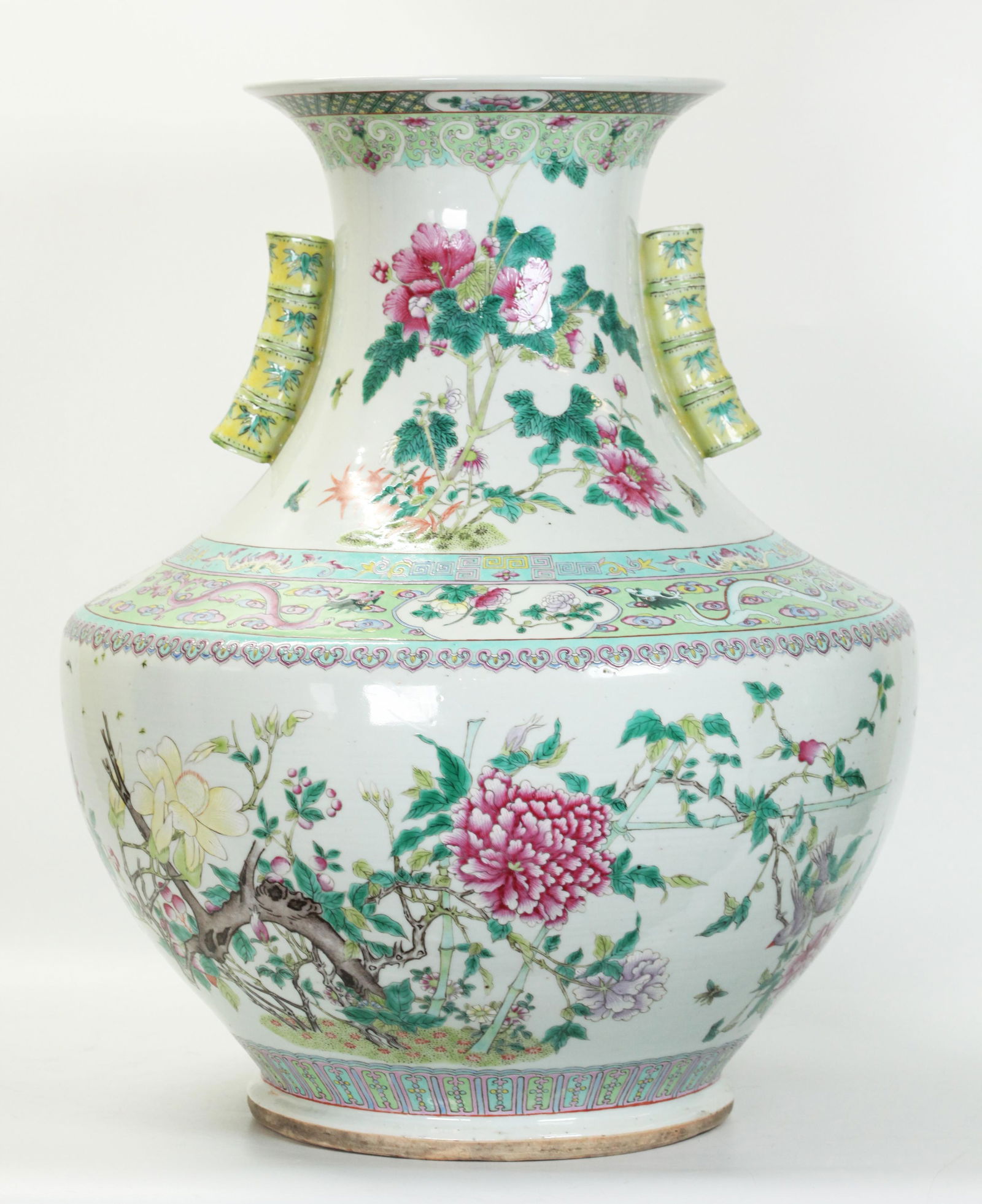 Large Chinese Famille Rose Enameled Porcelain Vase (1 of 7)