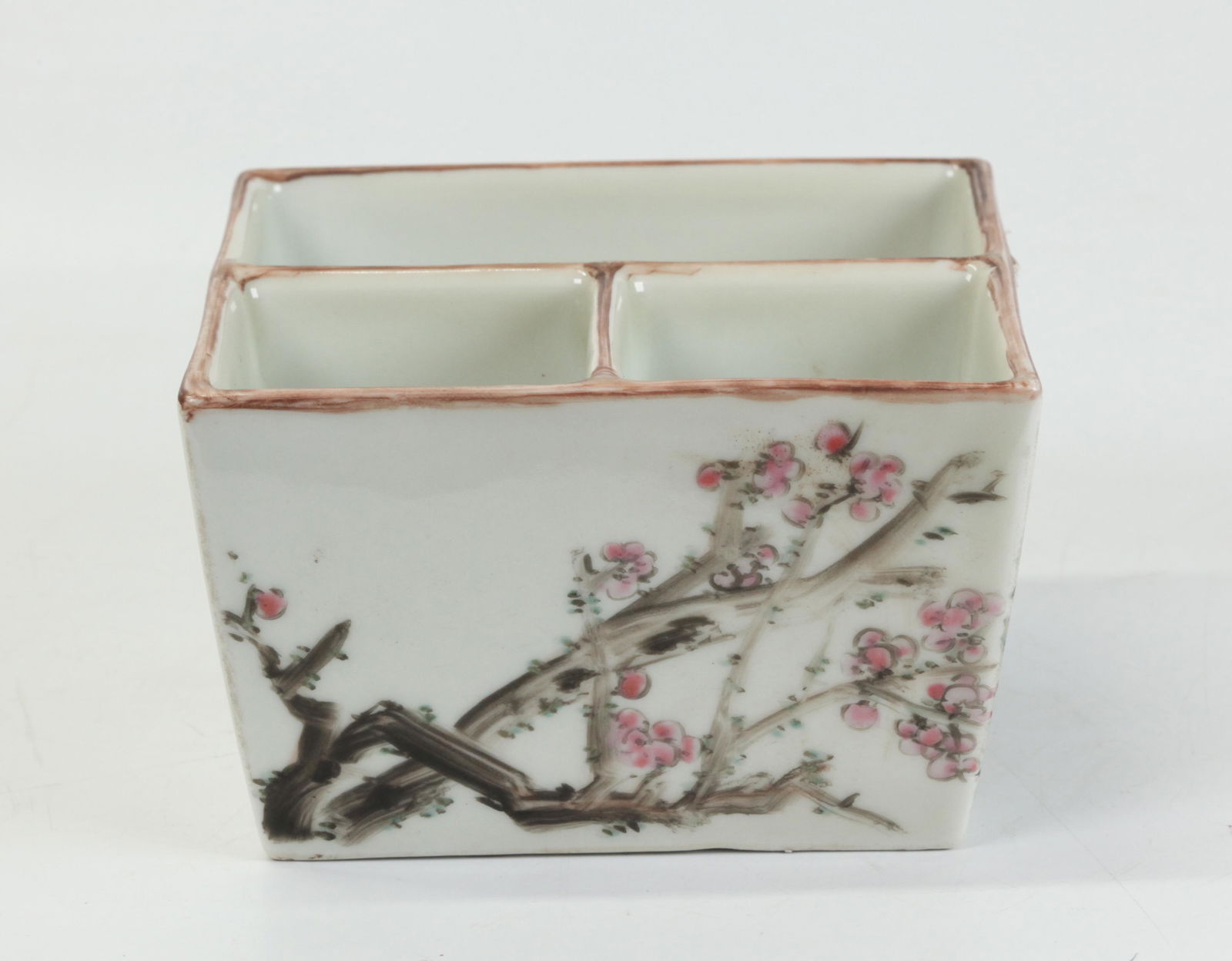 Chinese Artist Enamel Sq Porcelain Brush Washer (1 of 6)