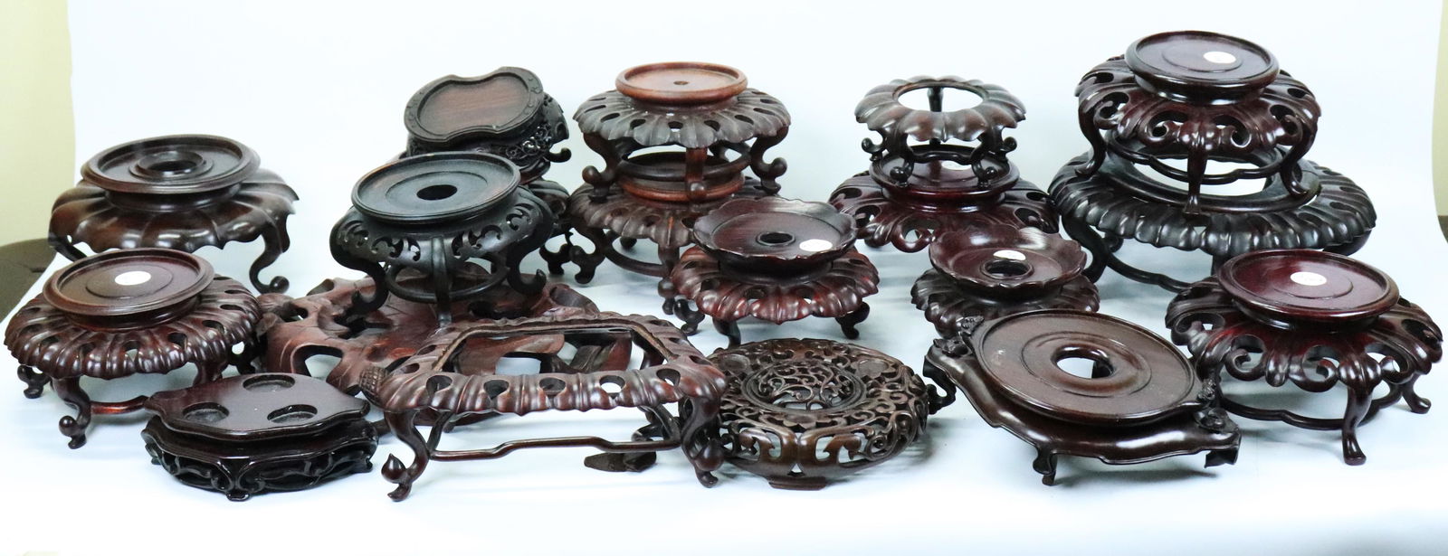 19 Chinese Carved Hard Wood Stands (1 of 7)
