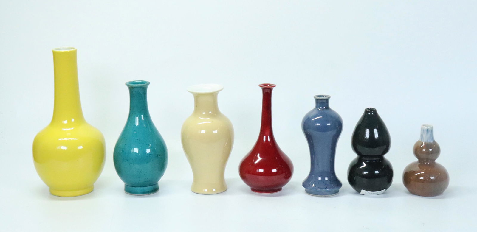 Collection 7 Chinese Monochrome Porcelain Vases (1 of 7)