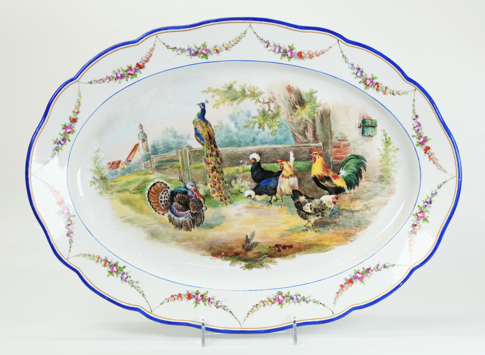 Large Meissen Bird Decorated Porcelain Platter (1 of 6)