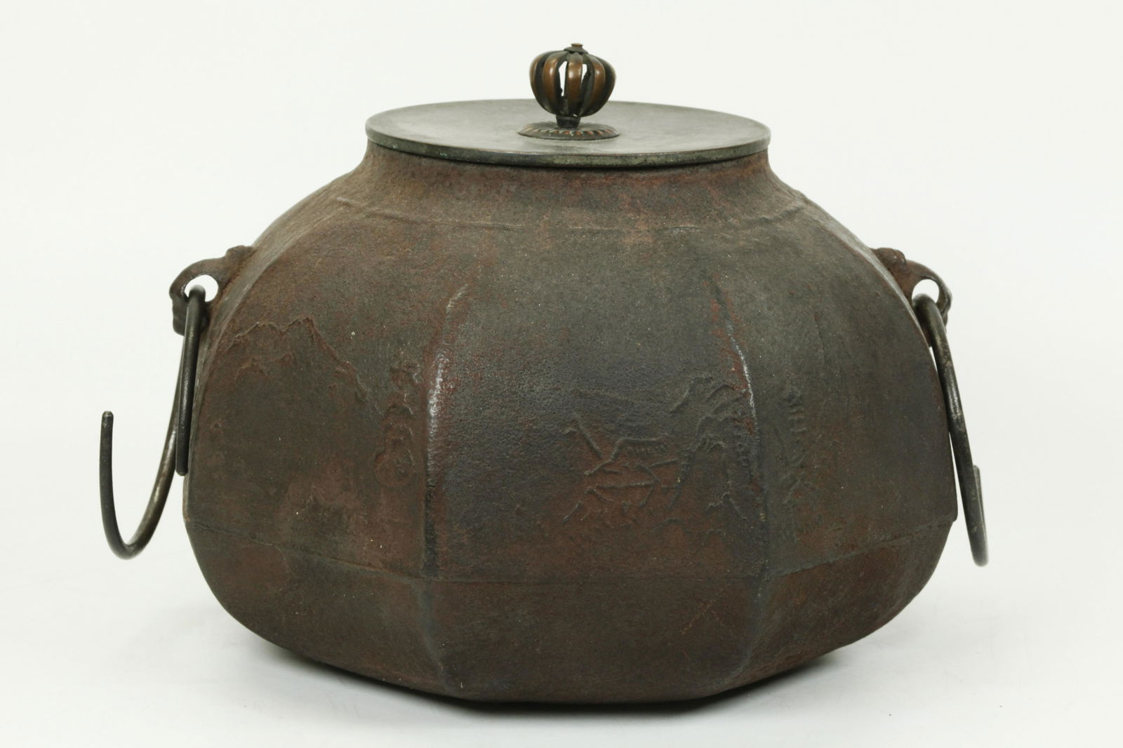 Japanese Cast Iron 2 Ring Tetsubin Bronze Cover (1 of 7)