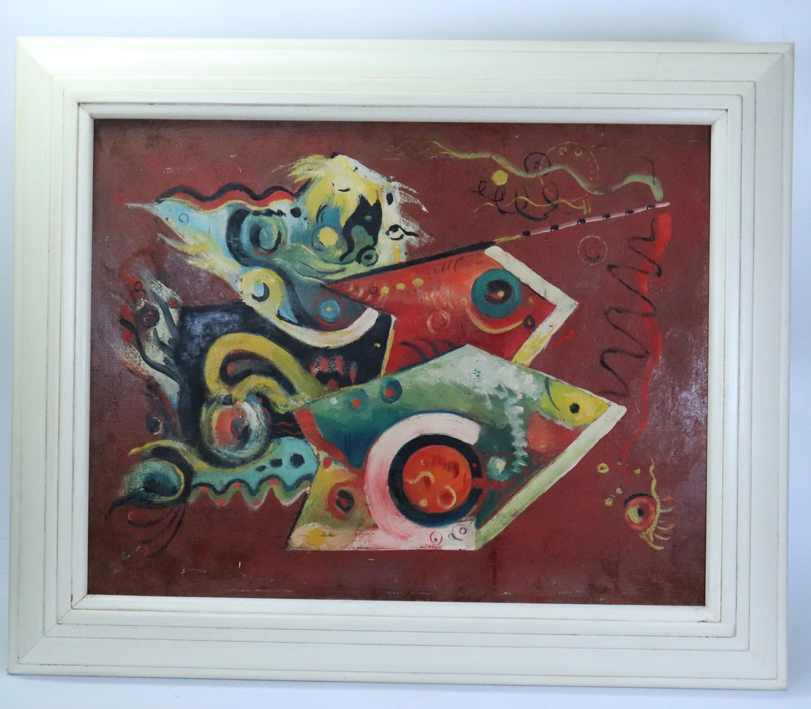 Joseph Manfredi; Cubist Fish; Oil on Board, Framed (1 of 6)