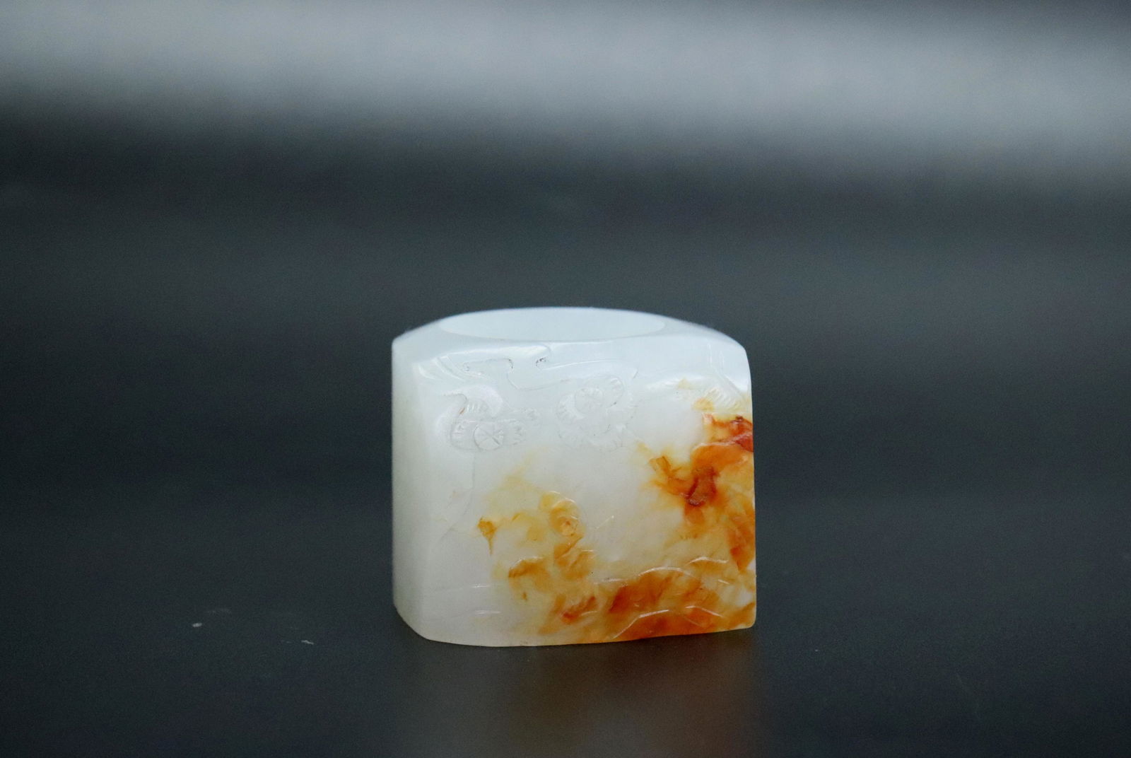 Chinese 18/19th C White Jade Carved Archer's Ring (1 of 6)