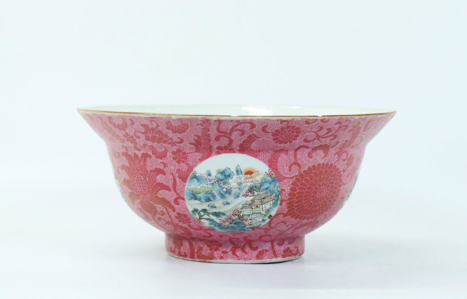 Chinese 18th C Famille Rose Porcelain Bowl (1 of 6)