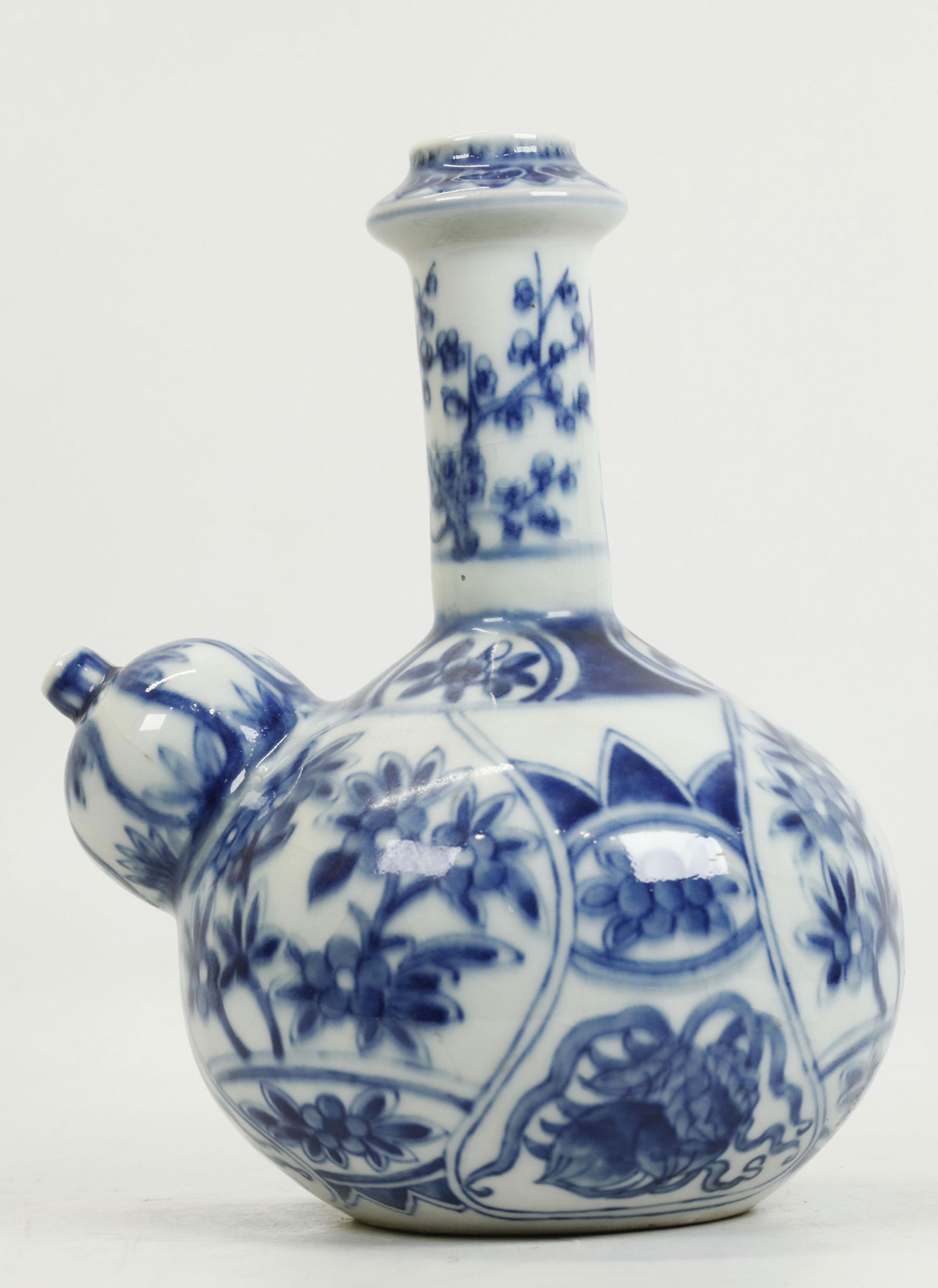 Chinese 18th C Blue & White Porcelain Kendi (1 of 5)