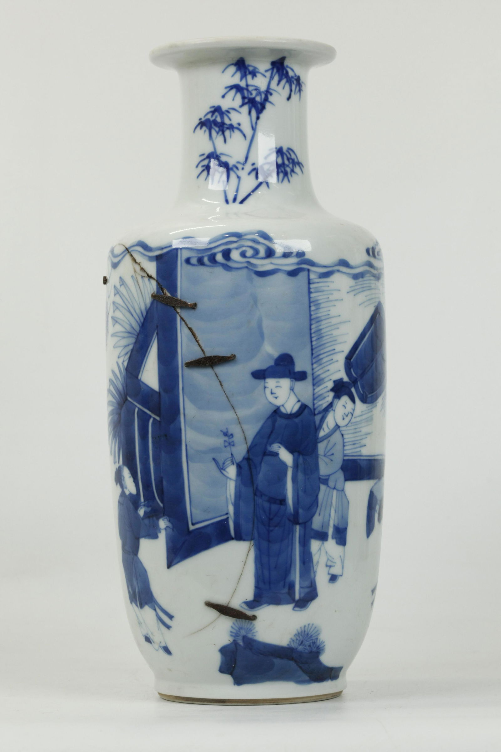 Chinese Blue & White Porcelain Baluster Vase (1 of 6)