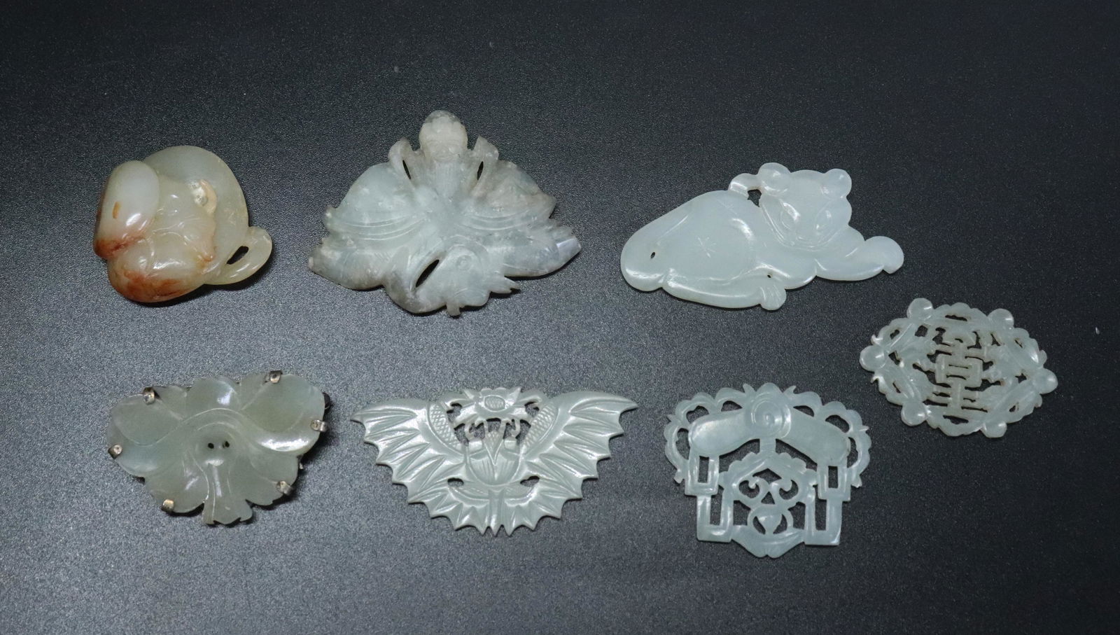 7 Chinese Ming/Qing White Jade Plaques Pendants (1 of 9)