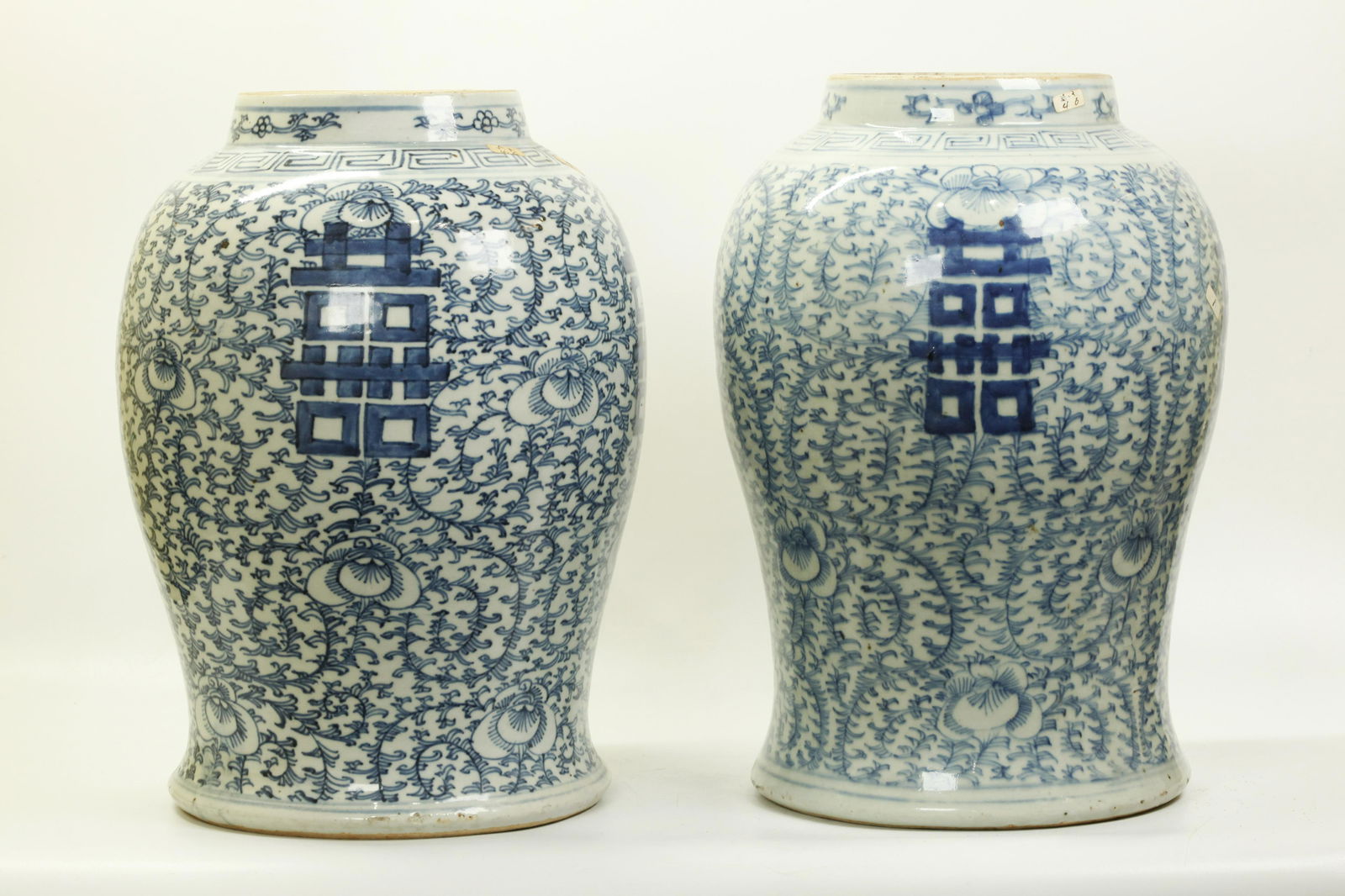 Nr-Pr Chinese 19 C Blue White Porcelain Jars (1 of 6)