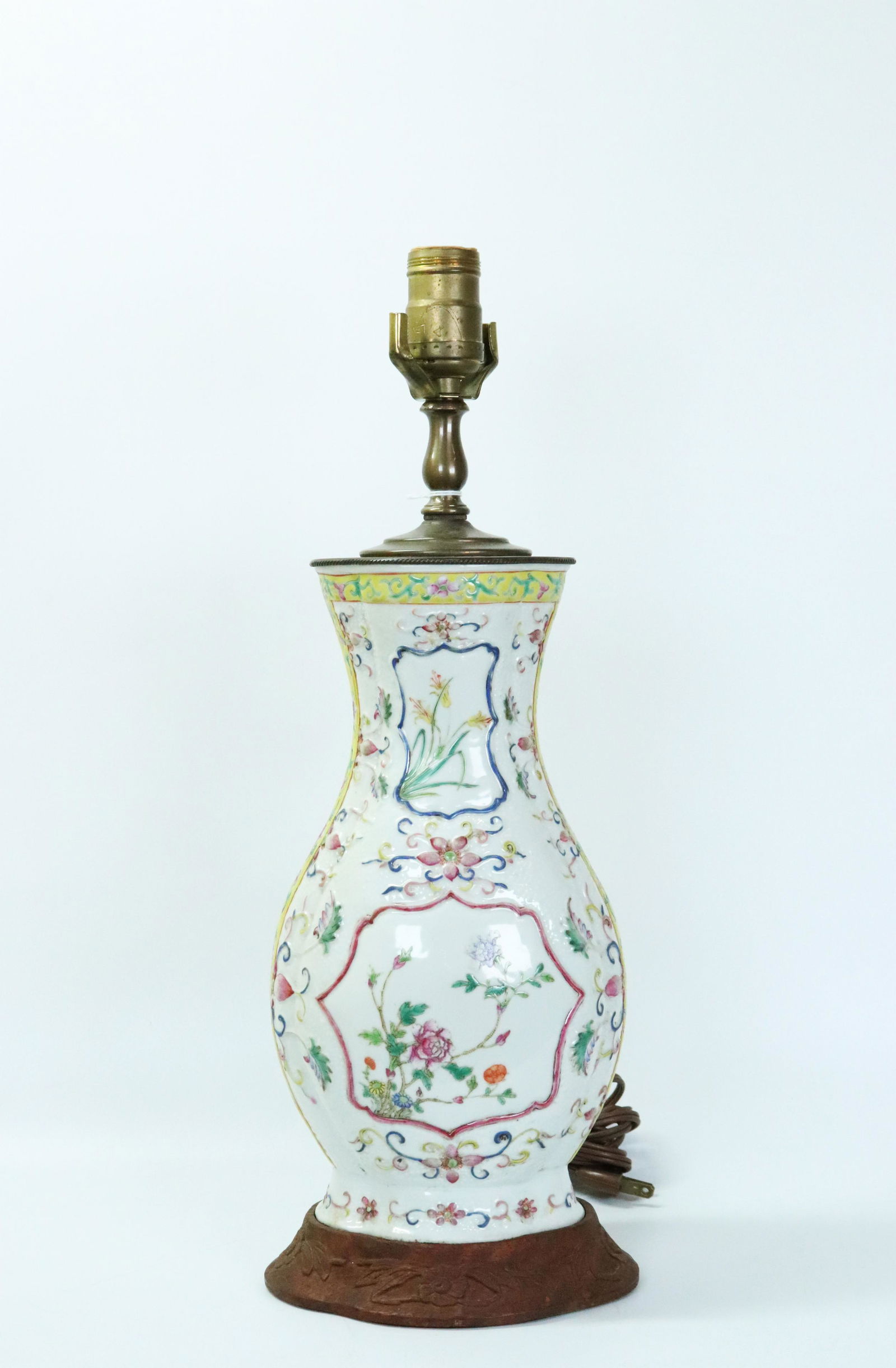 Chinese 19th C Flower Enameled Porcelain Vase (1 of 5)