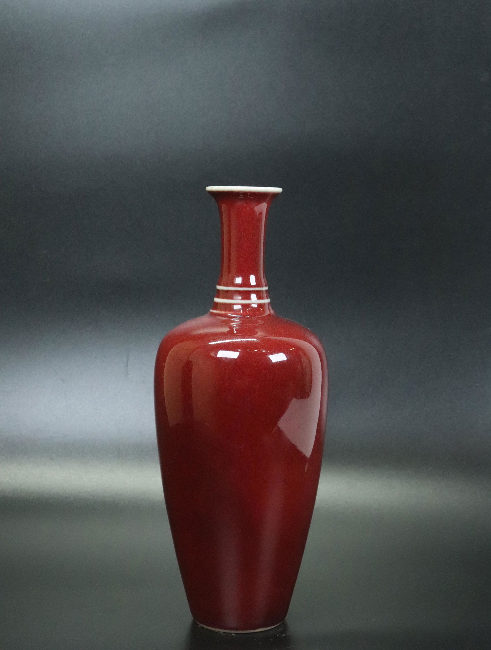 Chinese Peachbloom Underglaze Red Porcelain Vase (1 of 4)