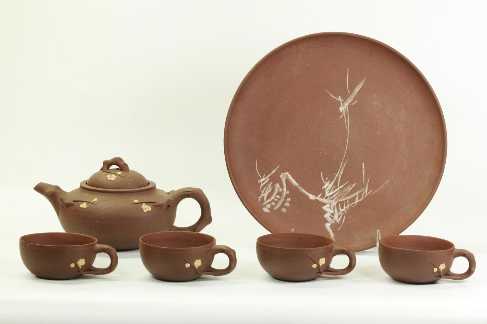 6 Piece Chinese Yixing Teapot Set (1 of 6)