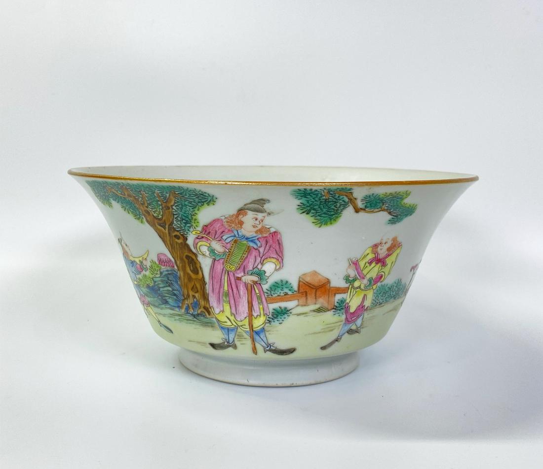 Chinese 18th C European Figure Porcelain Bowl (1 of 6)
