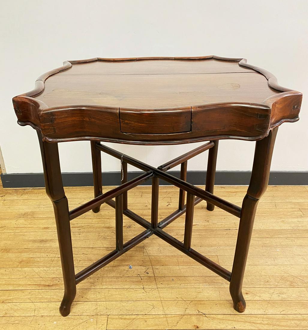 Chinese 19th C Hard Wood Majong Table (1 of 8)
