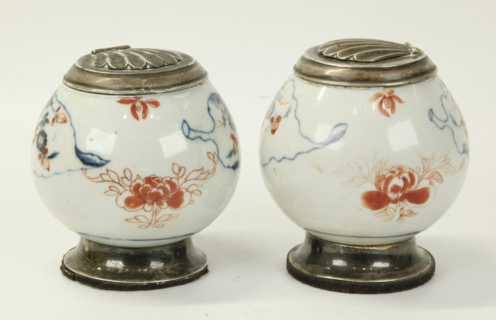 Chinese Kangxi Export Porcelain Silver Mount Jars (1 of 6)