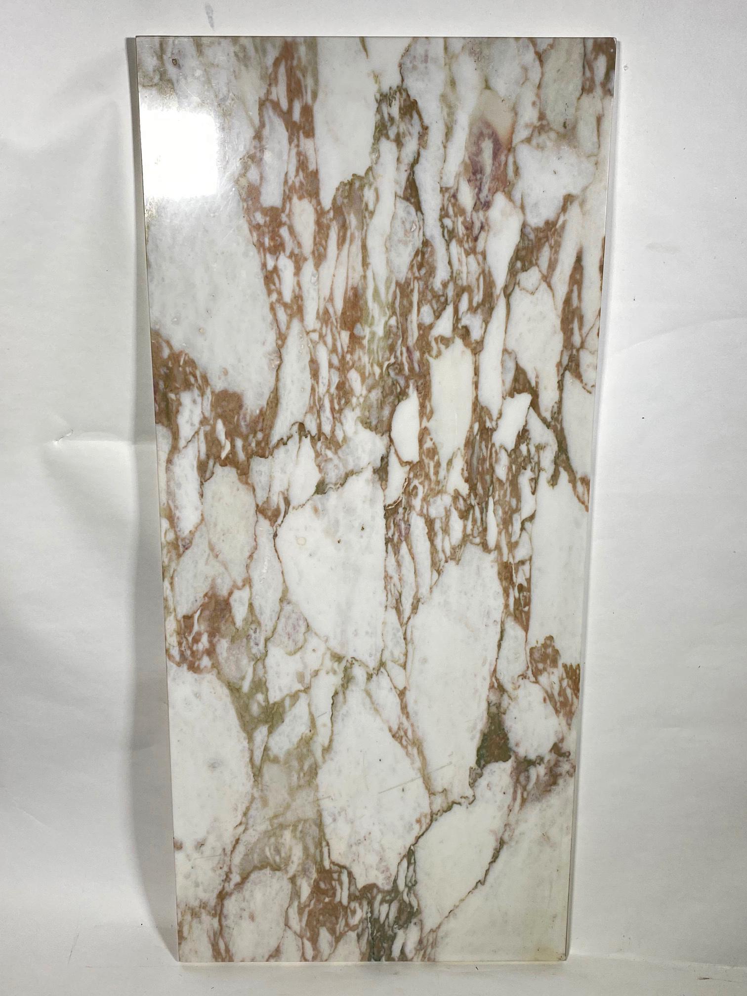 White & Brownish Gray Marble Rectangular Top (1 of 4)