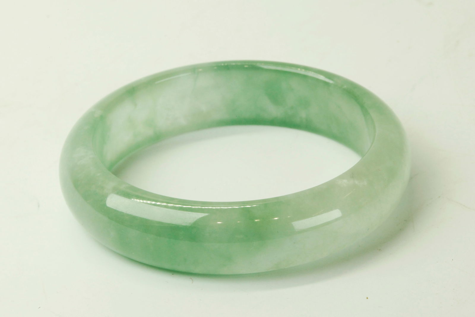 Chinese "Icy" Green Natural Jadeite Bangle (1 of 5)