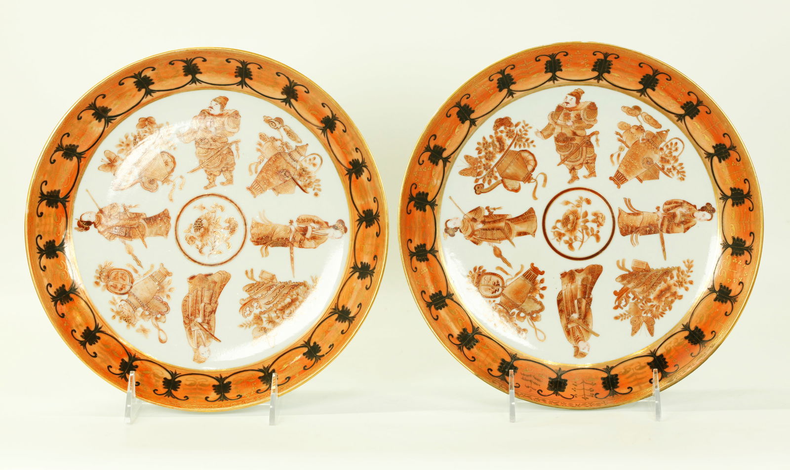 Pr Chinese Early 19th C Export Porcelain Low Bowls (1 of 5)