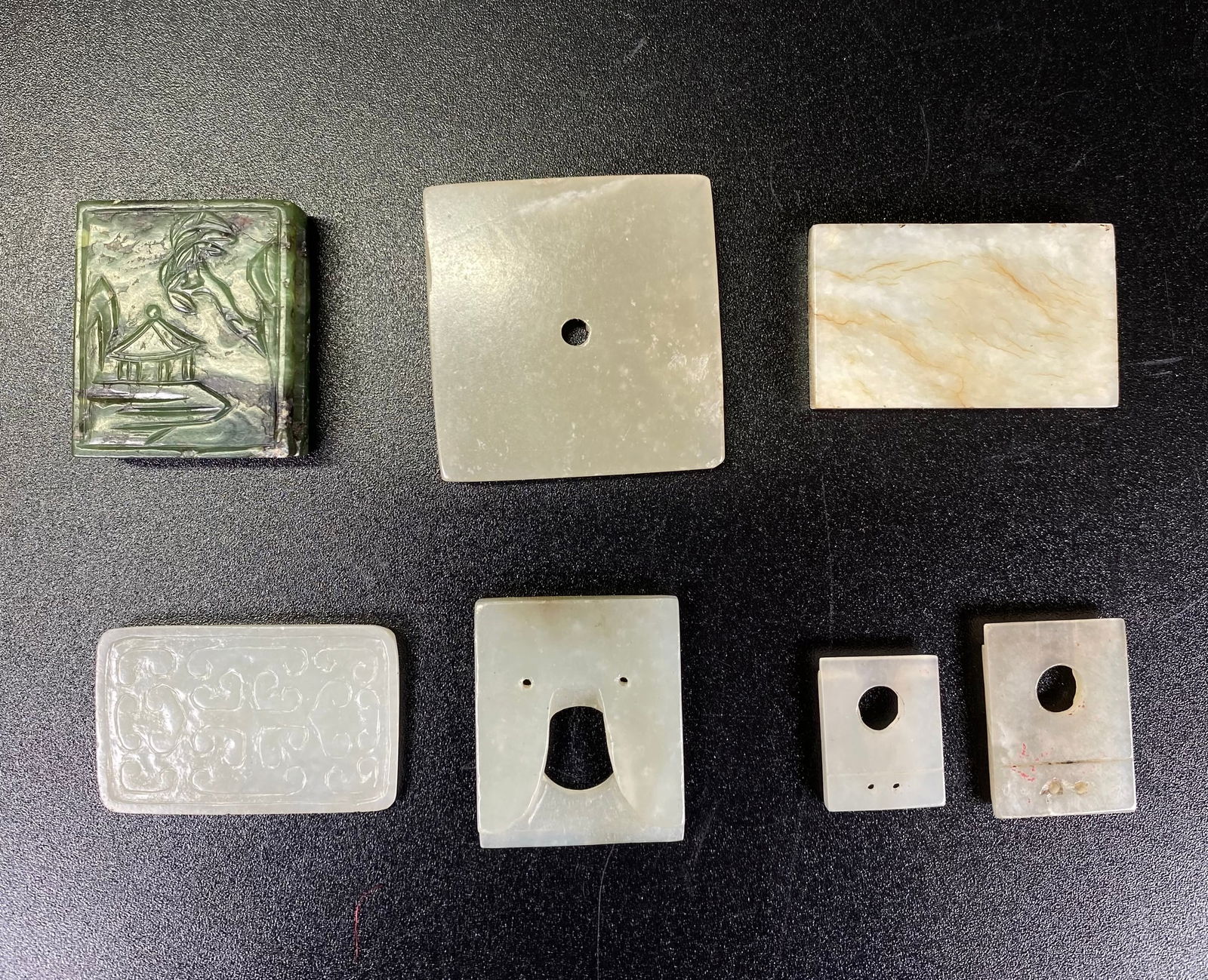 7 Chinese Ming/Qing Dynasty Jade Plaques (1 of 5)