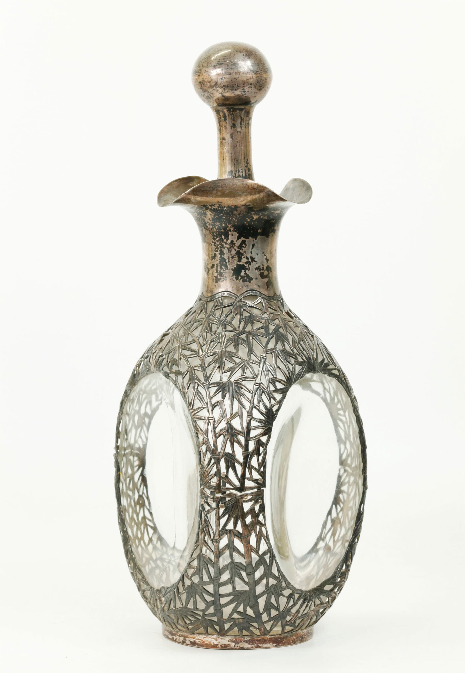 WK mark Chinese Export Silver Haig Pinch Bottle (1 of 5)