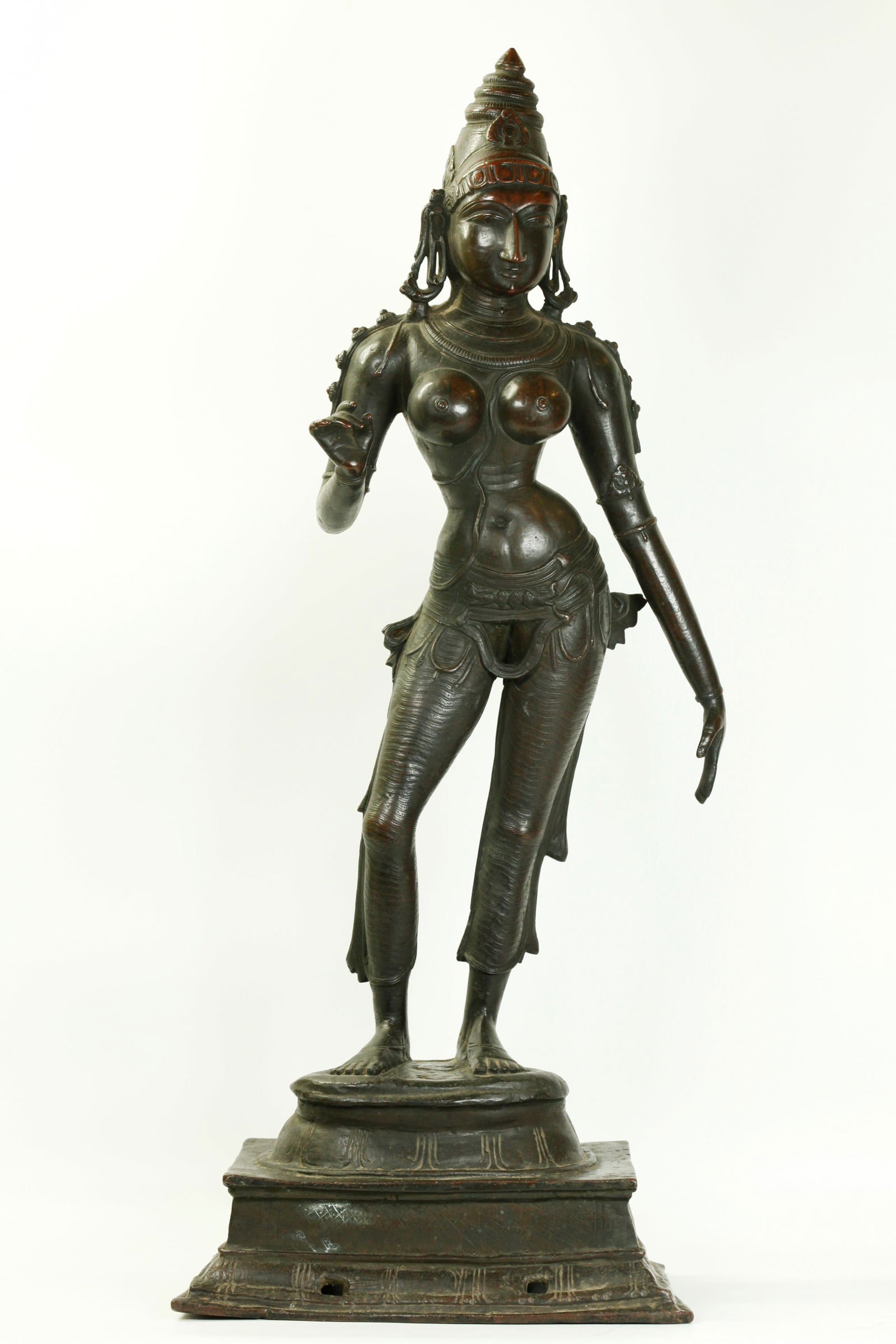 Large 17th C.Indian Bronze Standing Parvati Figure (1 of 6)